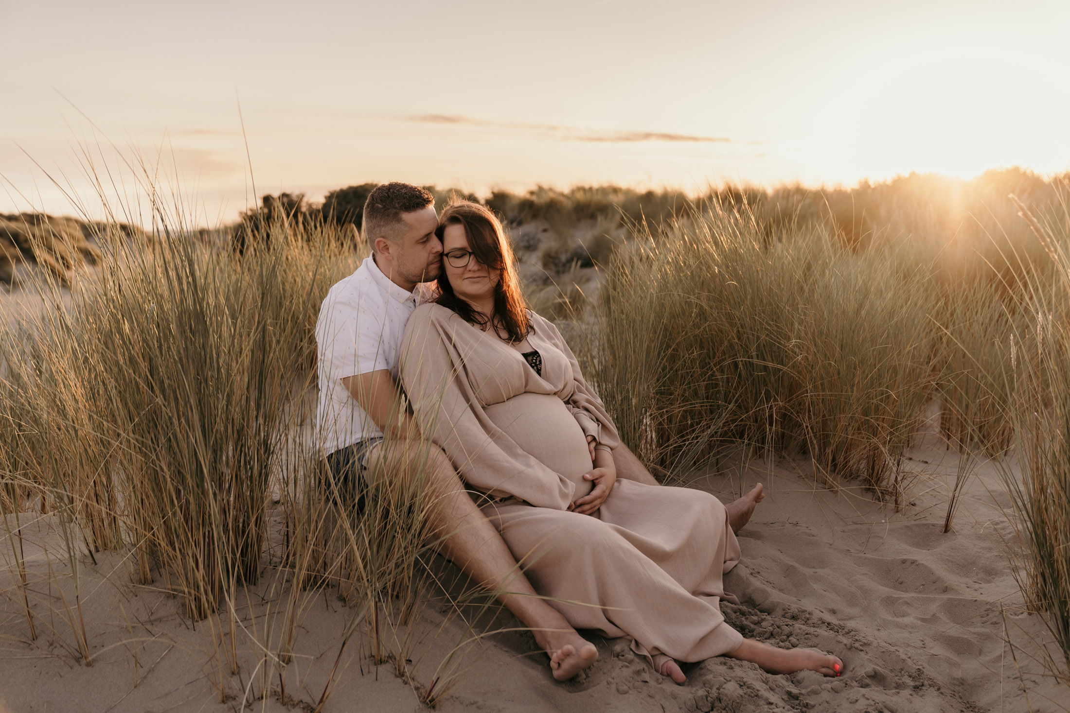 Zwangerschapsshoot in de duinen Hoek van Holland