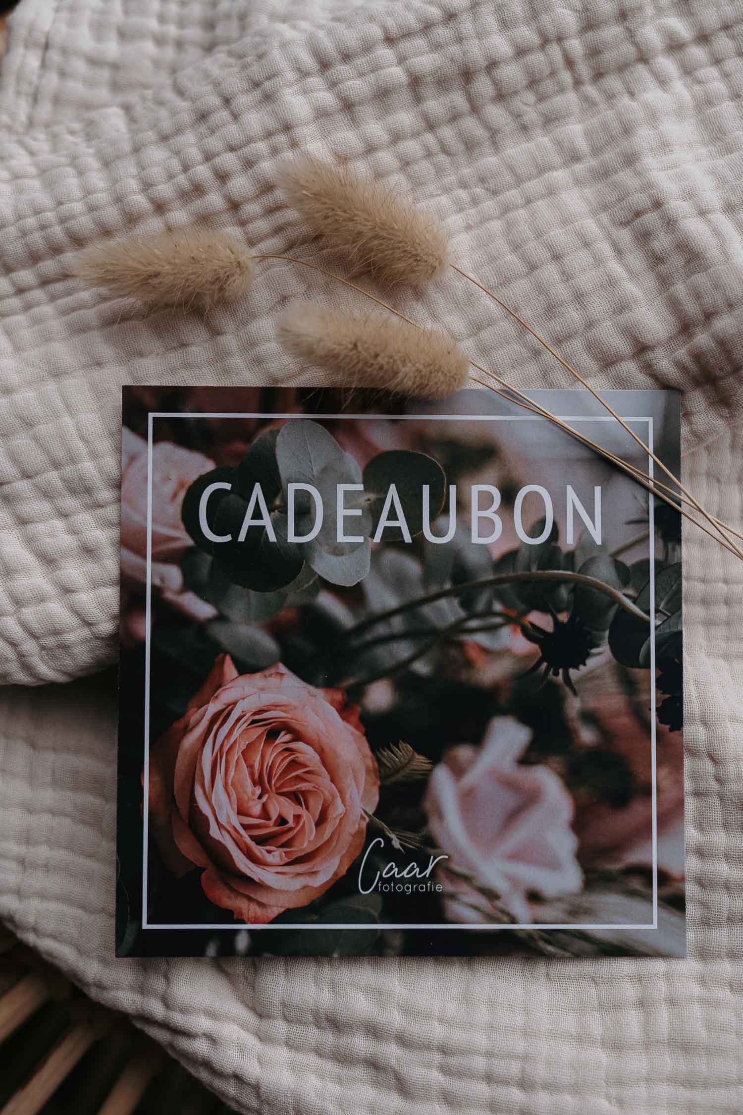 Geef een shoot cadeau - cadeaubon Caar Fotografie